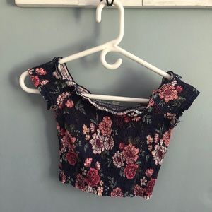 Off the shoulder crop too